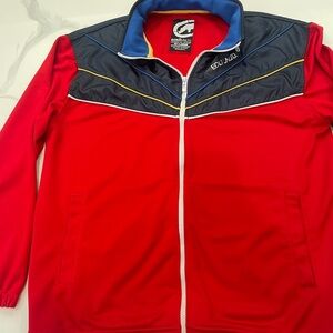 Vintage Ecko Unlimited Vintage Red and Navy Jacket with Yellow Accents